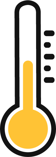 thermometer at comfortable temperature